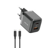 Green Lion Ultra Compact GaN Wall Charger EU Pin A+C 20W – Black